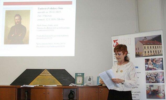 Beseda s publicistkou, členkou Spolku slovenských spisovateľov J. Judinyovou o ceste Ľ. Štúra do Luž