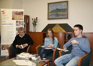 Beseda so spisovateľmi - Jozefom Slovákom, Petrou Nagyovou-Džerengovou a Marekom Mittašom